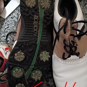 FootJoy Women's White and Tan Golf Shoes